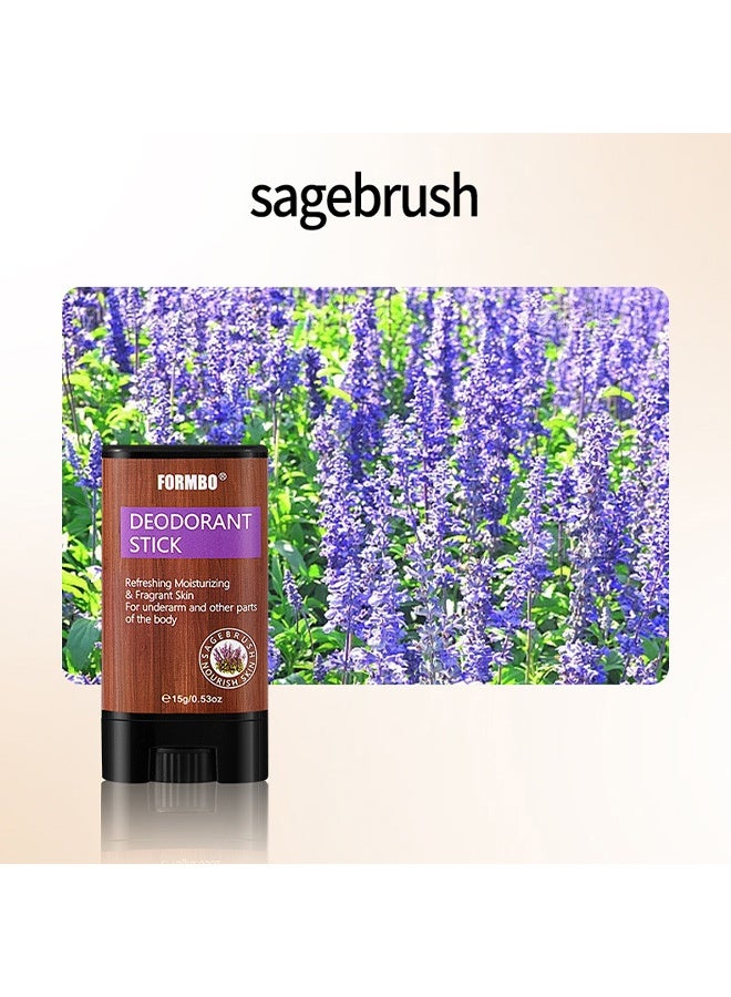 FORMBO Antiperspirant and deodorant body cream for underarms to reduce body odor. Body fragrance stick that retains scent. Body stick that stops sweating and keeps dry15g (#sagebrush) - Image 2